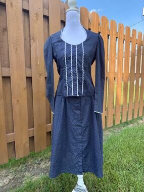 Vintage 70's You Babes by Fritzi 2pc Cottagecore Calico Prairie